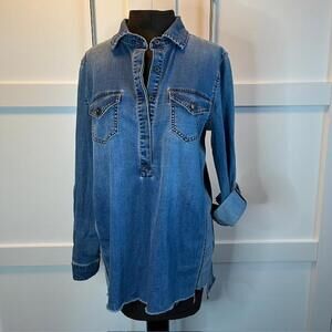 INC Stylish Denim Tunic Shirt